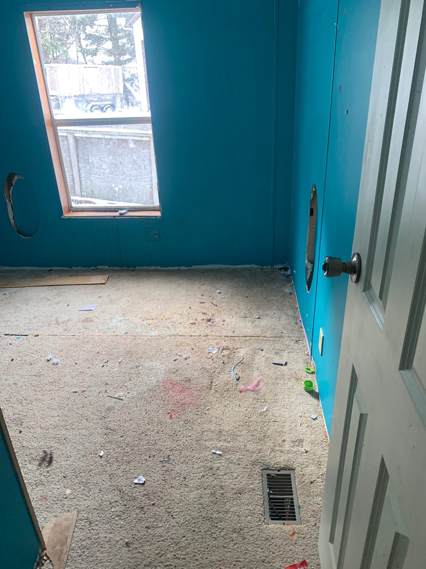 Carpet Removal before, Grand Rapids, MI